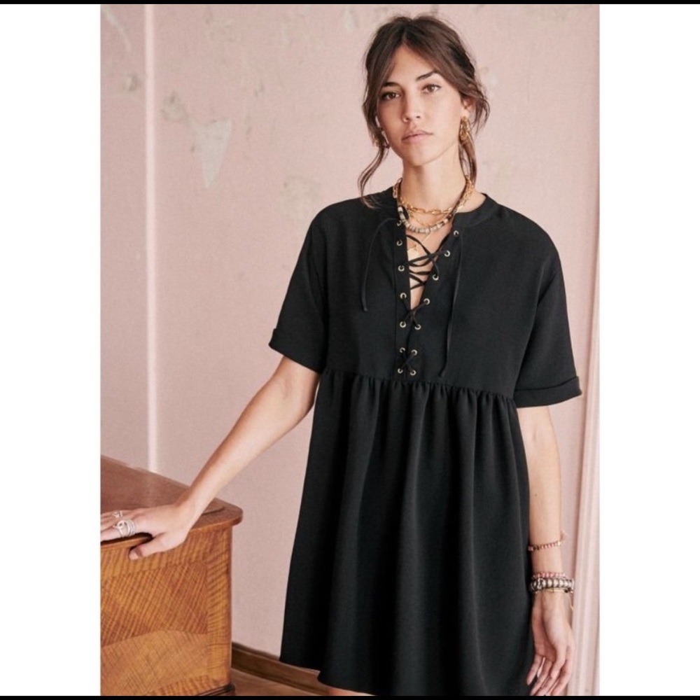 Sézane Black Theodora Dress Size 36 (US 4)